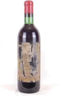 photo 1964 Pomerol Vieux Château Bourgneuf Étiquette à Peine Lisible) Rouge Bordeaux