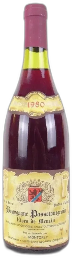 photo 1980 Passetoutgrain Montorey Tête de Cuvée Rives de Meuzin Rouge Bourgogne