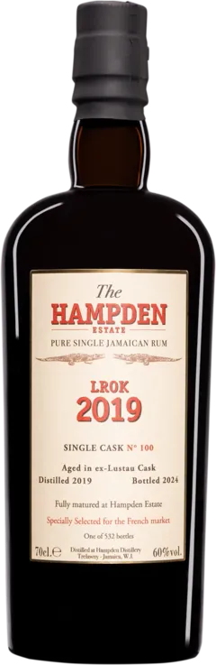 image du vin Hampden Molasses Jamaican Rhum "5 Ans ex-Lustau - Single Cask #100" Brun 2019 Giftbox
