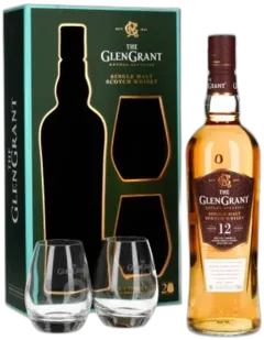 photo Glen Grant 12 Ans Scotch Whisky 43 2 Verres