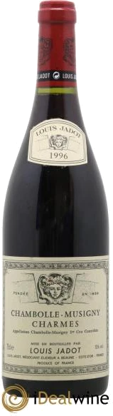 photo Chambolle-Musigny 1er Cru les Charmes Maison Louis Jadot 1996