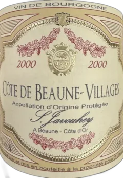 photo du vin Côte de Beaune-Villages 2000 S.Javouhey Rouge