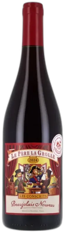 photos du vin le Père la Grolle les Conscrits Beaujolais Nouveau