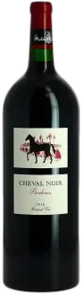 photo Cheval Noir Vin Rouge de Bordeaux Magnum