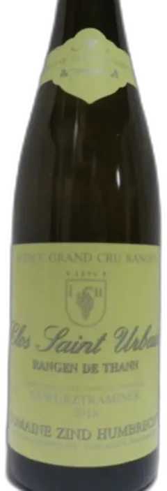 photo Domaine Zind Humbrecht Gewurztraminer Rangen de Thann Clos st Urbain 2018 Alsace France
