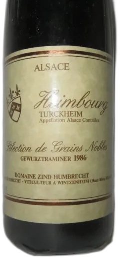photo Domaine Zind Humbrecht Heimbourg Sgn Gewurztraminer 1986 Alsace France