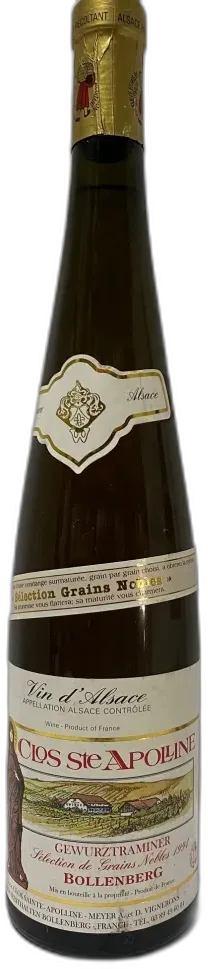 image du vin Domaine Bollenberg Selection de Grains Nobles Gewurztraminer 1994 Alsace France