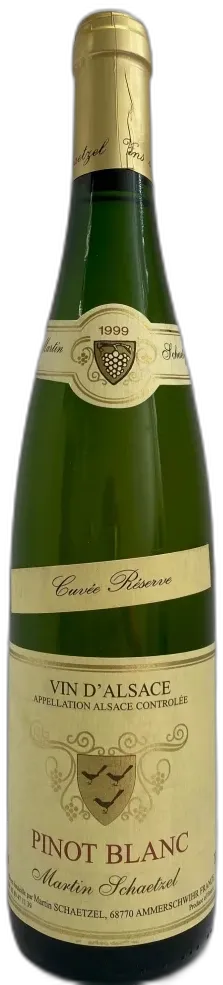 photo Domaine Martin Schaetzel Pinot Blanc Cuvee Reserve 1999 Alsace France