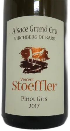 photo Domaine Vincent Stoeffler Pinot Gris gc Kirchberg de Barr 2017 Alsace France