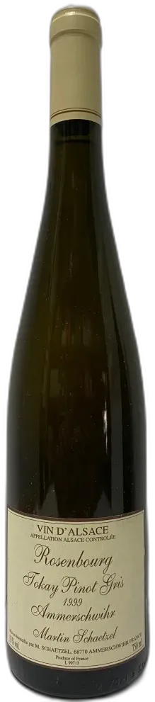 image du vin Domaine Martin Schaetzel Tokay Pinot Gris Rosenbourg 1999 Alsace France