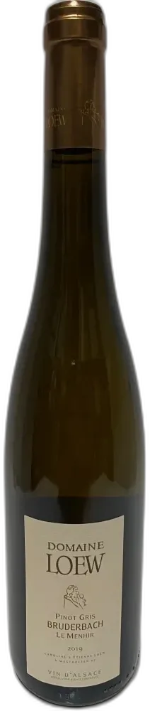 photo du vin Domaine Etienne Loew Pinot Gris Bruderbach le Menhir 2019 Alsace France