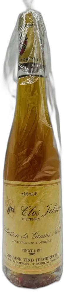 photo du vin Domaine Zind Humbrecht Pinot Gris Clos Jebsal Selection Grains Noble 2005 Alsace France