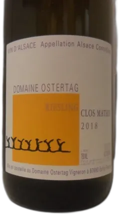 image du vin Domaine Ostertag les Vieilles Vignes de Sylvaner Vin de l’Aoc