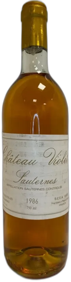 photo du vin Château Violet 1986 Bordeaux France