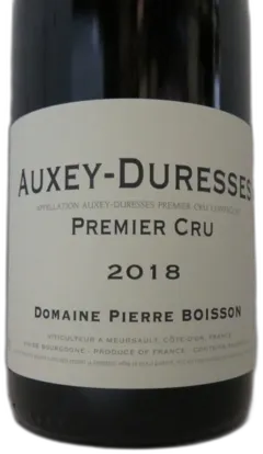 photo Domaine Boisson Pierre Auxey Duresses 1er Cru 2018 Bourgogne France