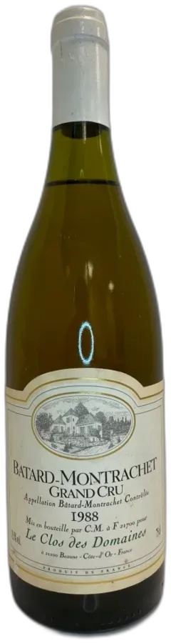 photo du vin les Caves de Marey Batard-Montrachet le Clos des Domaines 1988 Bourgogne France