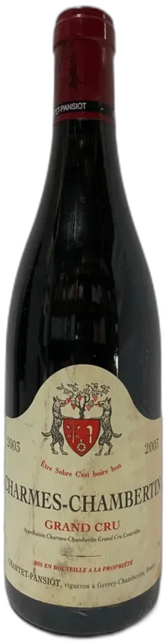 photo du vin Domaine Geantet Pansiot Charmes Chambertin Bourgogne France