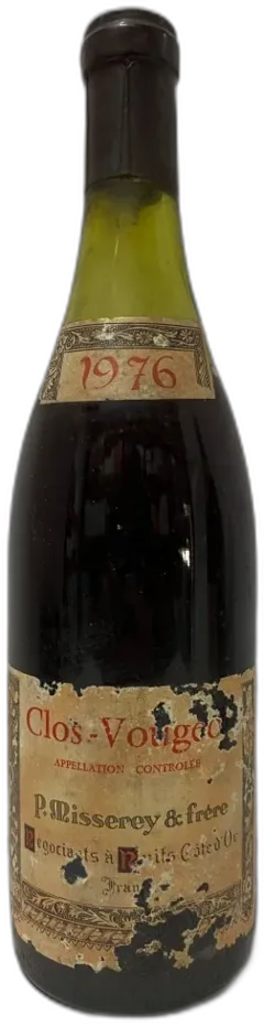 photo du vin Domaine Misserey & Frere Clos de Vougeot 1976 Bourgogne France