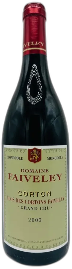 photo Domaine Faiveley Corton Clos des Cortons 2003 Bourgogne France