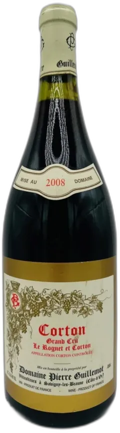 photo Domaine Pierre Guillemot Corton Grand Cru le Rognet et Corton 2008 Bourgogne France