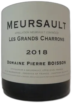 photo Domaine Boisson Pierre Meursault les Grands Charrons 2018 Bourgogne France