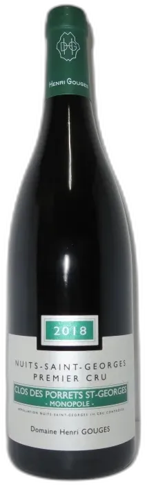 photo Domaine Henri Gouges Clos des Porrets Nuits st Georges 1er Cru 2018 Bourgogne France