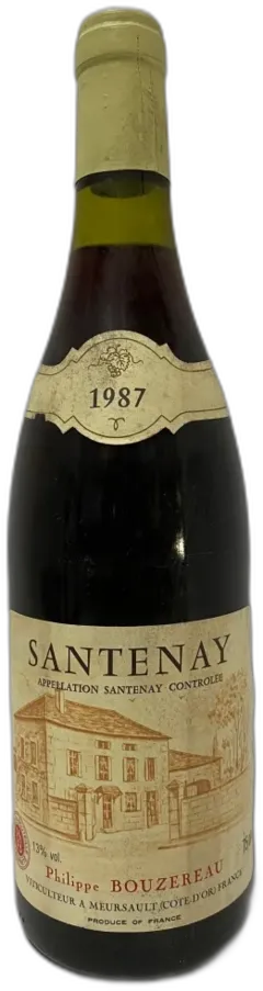 photo Domaine Philippe Bouzereau Santenay 1987 Bourgogne France