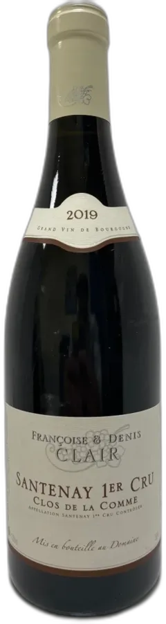 photo Domaine Clair Denis Santenay 1er Cru Clos de la Comme 2019 Bourgogne France