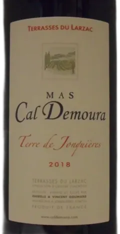 photo Domaine Mas Cal Demoura Terre de Jonquieres 2018 Languedoc Roussillon France