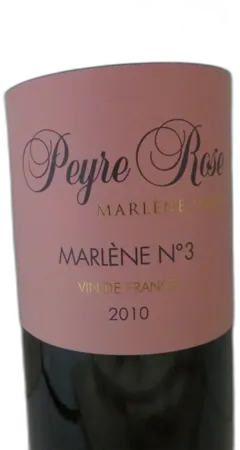 aperçu du vin Domaine Peyre Rose Marlene n° 3 2010 Languedoc Roussillon France