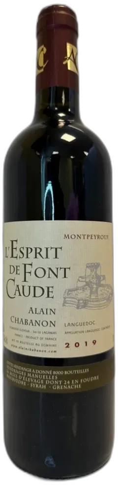 image du vin Domaine Alain Chabanon l’Esprit de Font Caude 2019 Languedoc Roussillon France