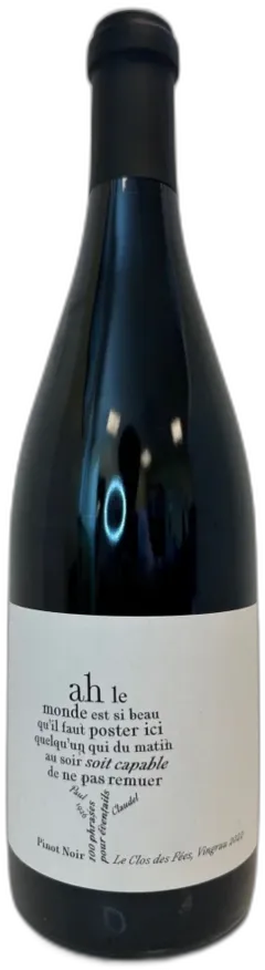 photos du vin Clos des Fees 100 Phrases Pour Eventails Pinot Noir 2022 Languedoc Roussillon France