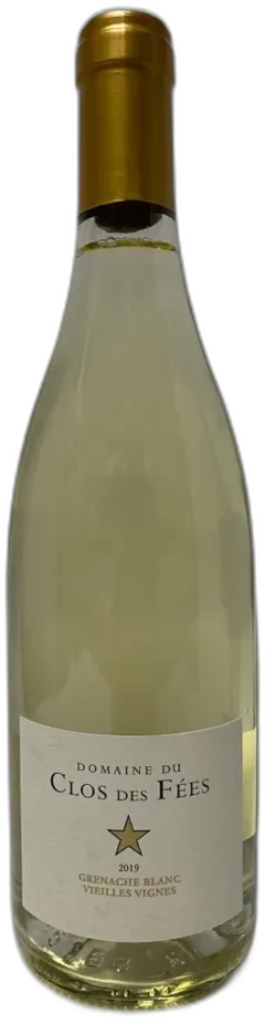 photo du vin Clos des Fees Vieilles Vignes Cotes Catalanes Blanc 2019 Languedoc Roussillon France
