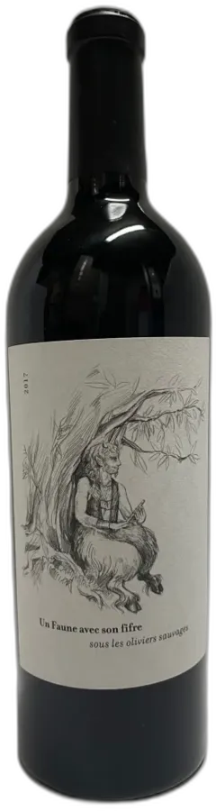 photo Clos des Fees un Faune Son Fifre Sous les Oliviers Rouge 2017 Languedoc Roussillon France