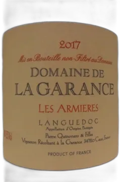photo Domaine Garance les Armieres 2017 Languedoc Roussillon France