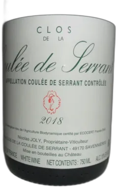 photo Domaine Nicolas Joly Coulee de Serrant 2018 Pays de Loire France