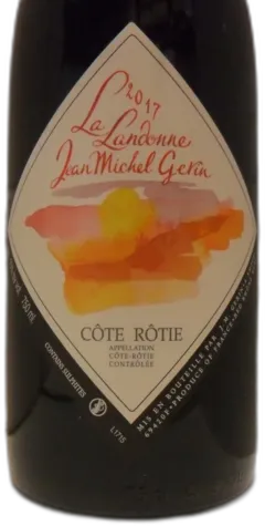 photo Domaine Gerin la Landonne Cote Rotie 2017 Vallée du Rhône France
