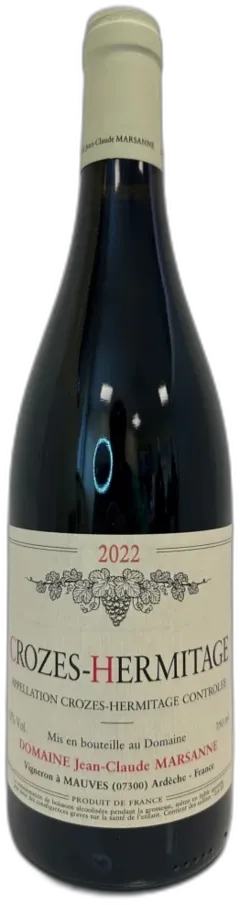 photo du vin Domaine Jean-Claude Marsanne Crozes Hermitage Rouge 2022 Vallée du Rhône France