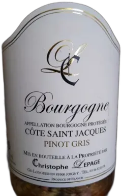 photo Bourgogne Côte Saint-Jacques Rosé Pinot Gris