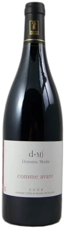 photo Domaine Modat Comme Avant 2018 Aoc Côtes du Roussillon Villages Caramany