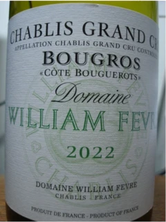 photo Chablis Grand Cru Bougros Cote Bouguerots 2022 Domaine William Fevre