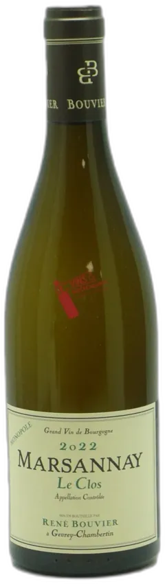 vue du vin le Clos du Roy Blanc 2020 Domaine Réné Bouvier, Marsannay