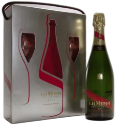 photo 10 G.H. Mumm, Champagne Brut Cordon Rouge Gift Box Glass]