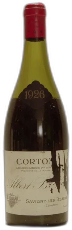capture du vin 1926 Albert Brenot, Corton les Bressandes 1ere Cuvée