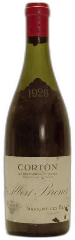 capture du vin 1926 Albert Brenot, Corton les Bressandes 1ere Cuvée