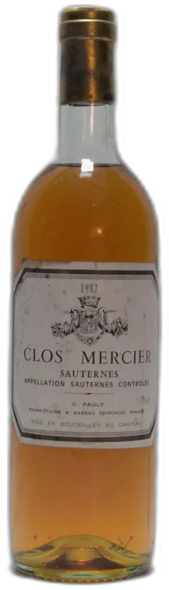 photo 1982 Clos Mercier, Sauternes