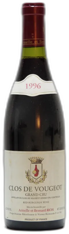 photo 1996 Armelle et Bernard Rion, Clos Vougeot Grand Cru