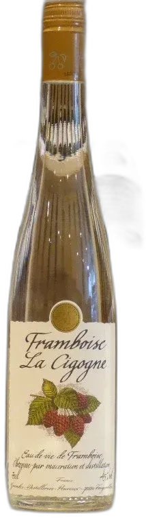 vue du vin Eau de Vie de Framboise la Cigogne