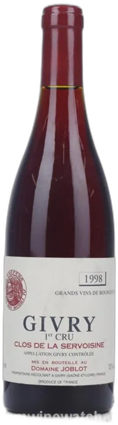 photo 1998 Givry Rouge Clos de la Servoisine