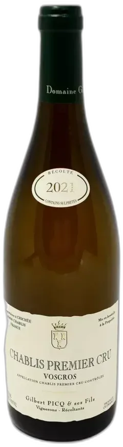vue du vin Domaine Gilbert Picq Chablis Vogros 1er Cru 2021